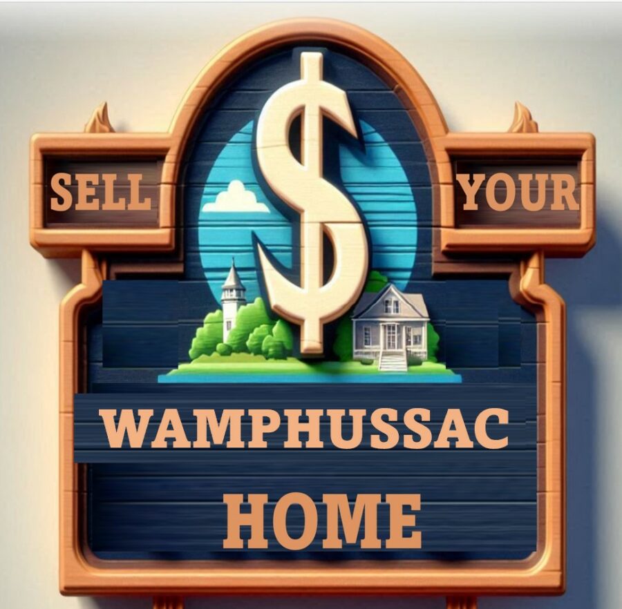 Sell my luxurious waterfront home in Wamphassuc, Stonington, with panoramic views of Long Island Sound and lush coastal landscape